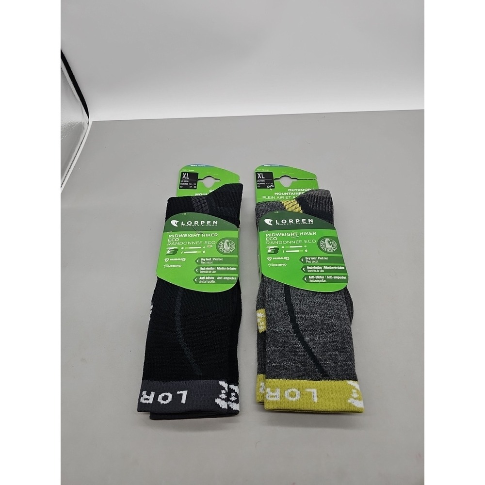 Lorpen Midweight Hiker Overcalf‎ Socks Men's XL 13-15 4 New Pair
